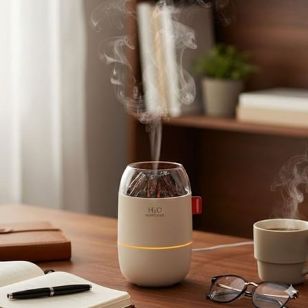 Ahşap Odun Ateşi Tasarımlı 280 Ml Ultrasonik Hava Nemlendirici &amp;amp; Aroma Difüzör – Soğuk Buhar