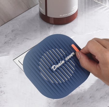 Süzgeçli Lavabo Gider Koruyucu Mat Gri (2)