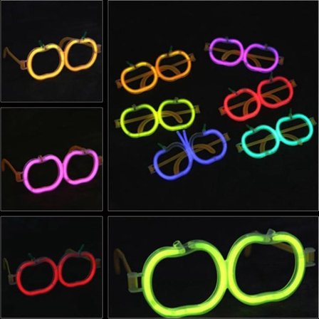 Glow Stick Elma Gözlük - Glow Partisi Gözlüğü - Glow Stick Gözlük 12 Adet (2)