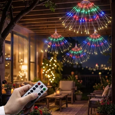 4’lü Açılır LED Işık Seti – 8 Farklı Işık Modlu, Kumandalı, USB Kablolu Renkli Dekoratif Fiber LED L