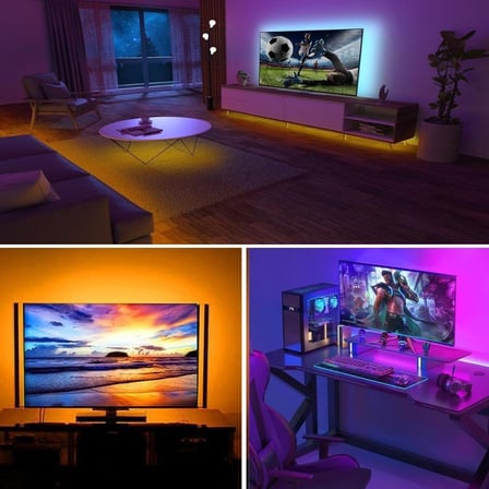 2 Metre Kumandalı USB LED Şerit Işık – Renk Ayarlı Dekoratif Ortam ve Ambiyans Aydınlatması (2)