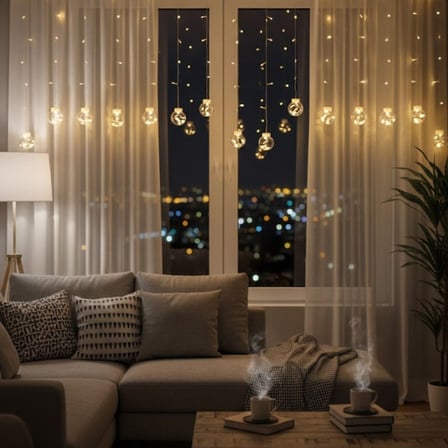 10 Sarkıtlı Kumandalı Dekoratif Top İçi Mini Toplu LED Günışığı Rengi Dekoratif Aydınlatma (2)