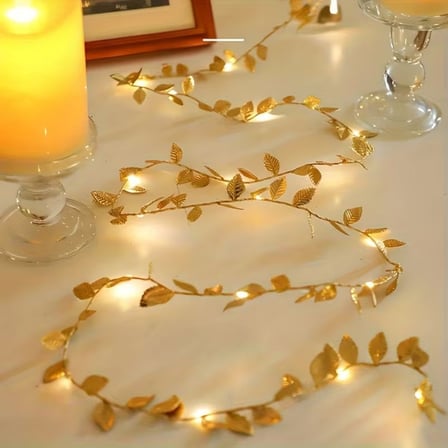 3 Metre Yaldızlı Gold LED Işık – Dekoratif Ortam ve Yılbaşı Aydınlatması (2)