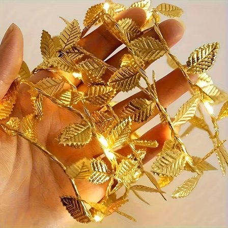 3 Metre Yaldızlı Gold LED Işık – Dekoratif Ortam ve Yılbaşı Aydınlatması (2)