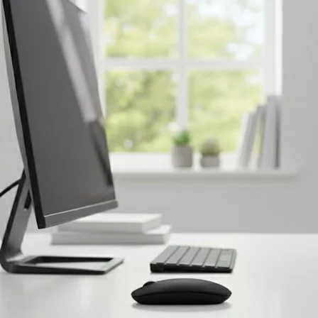 Siyah Renkli Ergonomik Sessiz Kablosuz Mouse – USB Alıcılı, Ofis ve Oyun İçin Konforlu Bilgisayar Fa