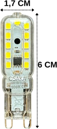 5W 6500K Beyaz Işık G9 Duylu LED Kapsül Ampul