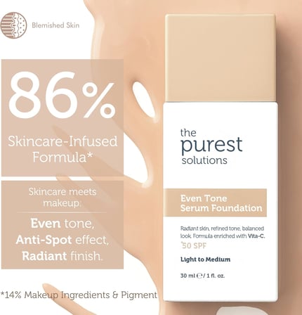 Cilt Tonu Eşitleyici &amp; Leke Karşıtı Serum Fondöten SPF 50, 30 Mililitre – Açık/Orta Ton