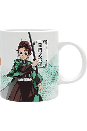 Demon Slayer İblis Keser Anime Çift Taraf Baskılı Beyaz Kupa Bardak
