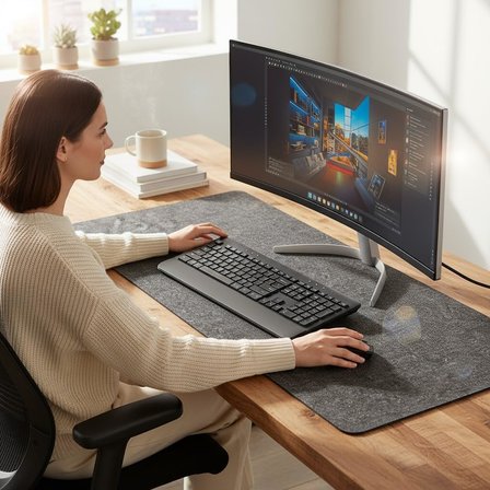 120x70 cm Mouse Pad Masa Koruyucu Büyük Keçe Oyuncu Matı 3mm Koyu Gri Renk Farklı Ölçüler İçin Mağazamıza bakınız. Büyük Boylarda L-XL-XXL Ölçülerde Lütfen Masa Ölçünüzü Kontrol Ederek Seçiniz.
