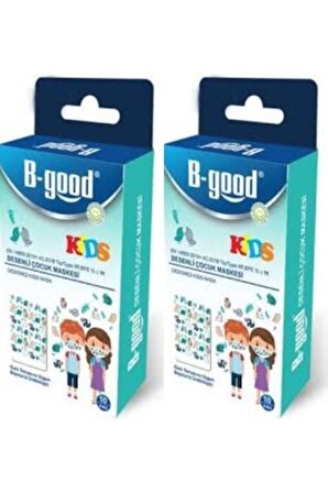 b-good Kids Desenli Baskılı Medikal Çocuk Maskesi 10'lu 2 Kutu