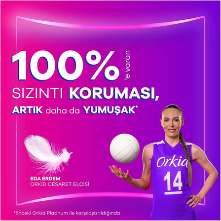 Orkid Platinum Hijyenik Ped Anne Kız Paketi Uzun Extra (Boy 3) Dev Ekonomik Paket 60 Adet Ped