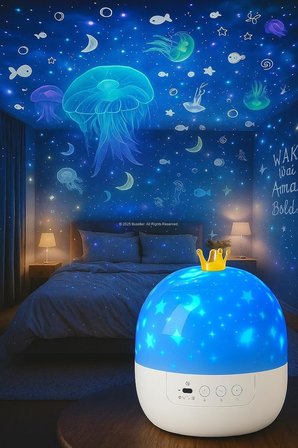 Çocuklar İçin Yıldız Gece Lambası Projektör, 360° Döner, Galaxy Yıldızlı Gökyüzü Projektörü, 15 Farklı Film Seçeneği, Yatak Odası ve Ev Dekorasyon Lambası, USB ile Çalışma