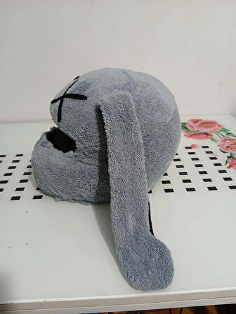 Peluş Kask Kılıfı Uzun Kulaklı