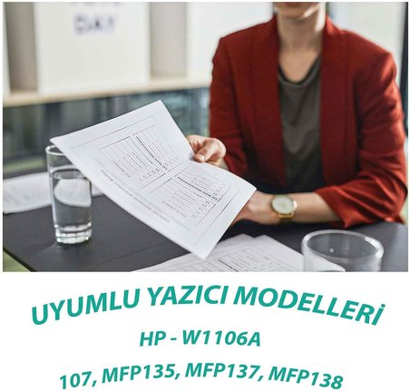 MFP 135w 106A 107w 107a - 1000(1K) Sayfa Verimli 137,138 Muadil Toner