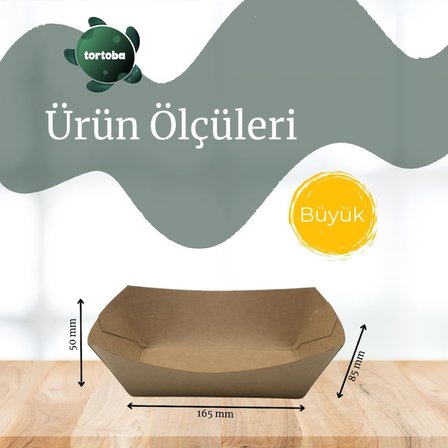 Kağıt Tabak Büyük boy 50'li Kullan At Gıda Sunum Tepsisi Sızdırmaz Hamburger Patates Sosisli Çerez Piknik Servis İçin