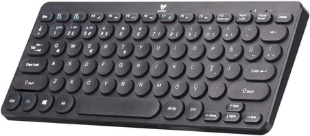 Blueforce Bt-k95 2,4Ghz Wireless+Bluetooth Kablosuz Sessiz Klavye Siyah Çift Modlu Telefon Tablet Mac Uyumlu