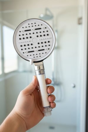 Busstier Krom Filtreli Duş Başlığı 6 Modlu Yüksek Basınçlı Tasarruflu El Duşu Kireç Önleyici Mineral Filtreli Banyo Duş Başlığı 12,5 cm Geniş Başlıklı Evrensel Uyumlu