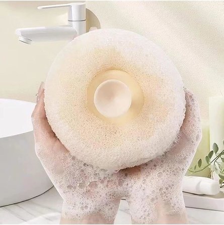 Vantuzlu Banyo Lifi Süngeri Doğal Lif Kabağı Zenginleştirilmiş Kişisel Bakım Temizlik Lifi 1 ADET