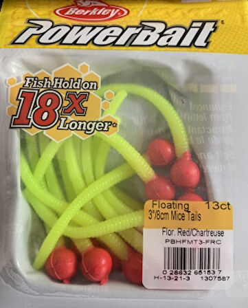 POWERBAİT MİCE TAİLS 8 CM ÖZEL ALABALIK YEMİ SARI