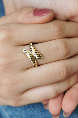 Sarmal Altın Midye Yüzük