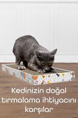 Tırmata Yeni Ürün Doğal Düz Karton Kedi Tırmalaması Kedi Tırmalama Tahtası Kartonu 47X17 Cm Kahverengi