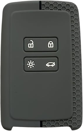 AutoHan Keys Renault Anahtar Koruma Kılıfı, Petek Desenli, Gri-Siyah, Clio 5, Megane 4, Captur, Kaleos, Kadjar ile Uyumlu