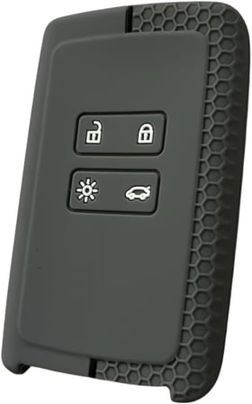 AutoHan Keys Renault Anahtar Koruma Kılıfı, Petek Desenli, Gri-Siyah, Clio 5, Megane 4, Captur, Kaleos, Kadjar ile Uyumlu
