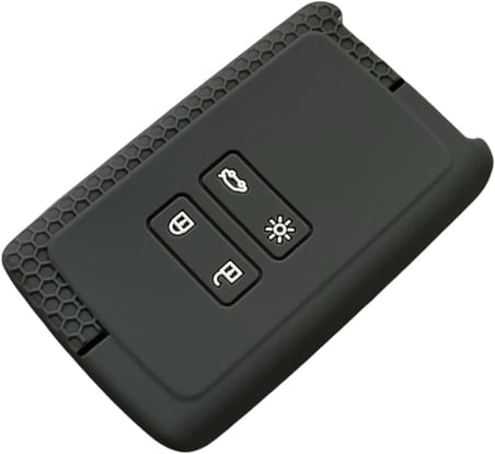 AutoHan Keys Renault Anahtar Koruma Kılıfı, Petek Desenli, Gri-Siyah, Clio 5, Megane 4, Captur, Kaleos, Kadjar ile Uyumlu