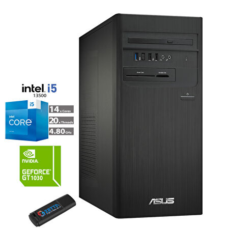 Asus Expertcenter Intel I5 13500 16GB 4tb SSD 4GB/GT1030 Freedos Masaüstü Blgisayar B1S500TE-5135000020W10+ZETTAUSBBELLEK