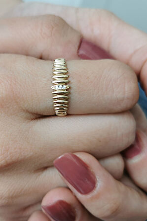 İnce Midye Altın Yüzük