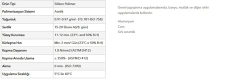 Silikon Genel Amaçlı Şeffaf 280 gr
