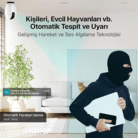 Ttec 360 Derece Hareket Sensörlü Çift Yönlü Hoparlör Gece Görüşlü Akıllı Kamera Bebek Telsiz Kamerası