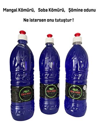 Coco Night Reşo Mangal, Şömine, Soba Kömürü Tutuşturucu Jel yakıtı 3 Litre