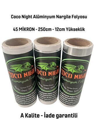 45 mikron (5adet) 250cm Rulo Alüminyum folyo, Nargile folyosu, shisha foil