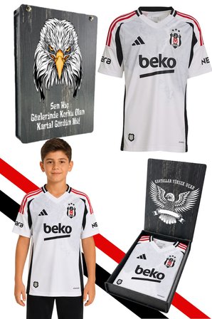 ADİDAS BJK BEYAZ ÇOCUK FORMA BJK 3 JSY Y  UV KUTU HEDİYELİ