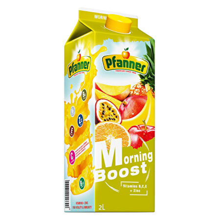 Pfanner 2 lt Morning Boost ve Vitamin Reload Meyve Suyu 2 li Paket