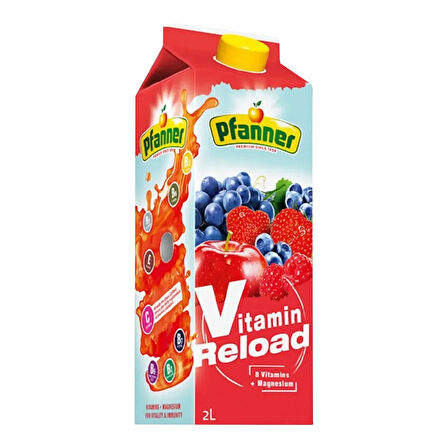 Pfanner 2 lt Morning Boost ve Vitamin Reload Meyve Suyu 2 li Paket