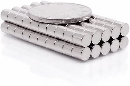 50 Adet 5x5 mm Yuvarlak Güçlü Neodyum Mıknatıs (Çap 5 mm Kalınlık 5 mm)