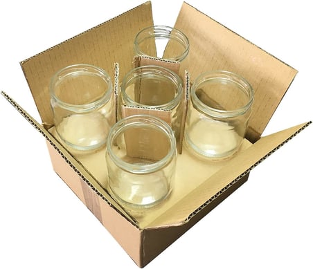 Afracam 425 ml Metal Siyah Kapaklı Şeffaf Cam Kavanoz 10 Adet