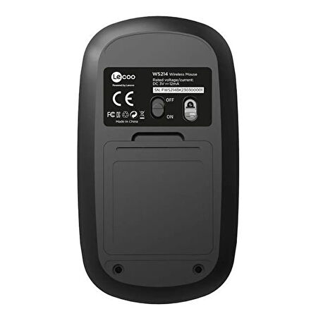 Lenovo Lecoo WS214 2.4Ghz Kablosuz 1200DPI Siyah Optik Mouse