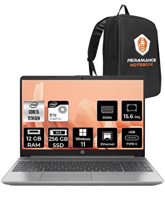 HP 250 G8 i5 1135G7 12GB RAM 256GB SSD 15.6'' FHD W11PRO 853U8ES & PER4 ÇANTA
