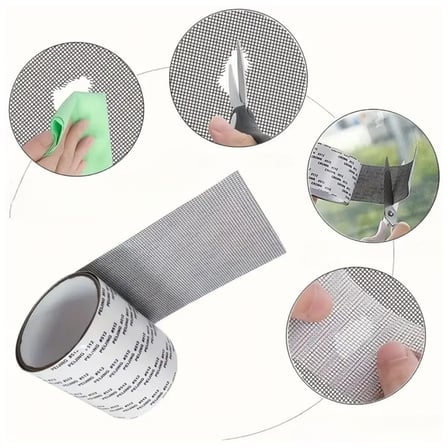 Güçlü Yapışkanlı Pencere Tamir Bandı, Böcek Önleyici Yama Bandı 2 mt x 5 cm (2)