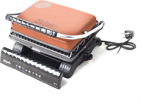 Dökümix Ultra Plus Organik Demir Döküm Izgara&amp; Tost Makinası ROSEGOLD Izgara Aparatlı,Fırçalı,Yağdanlık