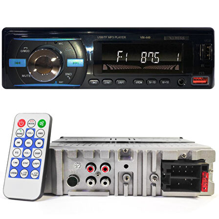 MEGA VM-440 Oto Teyp 4X60 Watt Bluetooth 2xUsb Sd Fm Aux 7 Renk