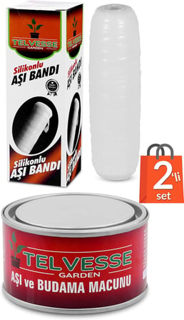 Aşı Bandı + Aşı Macunu 2'li Set Ağaç Budama Aşılama Macunu Bant Seti Aşılama Aleti