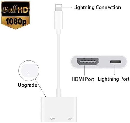 Lightning Dijital AV Adaptörü HDMI Kablosu Senkronizasyon iphone ipad Uyumlu TV Projektör