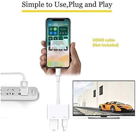 Lightning Dijital AV Adaptörü HDMI Kablosu Senkronizasyon iphone ipad Uyumlu TV Projektör