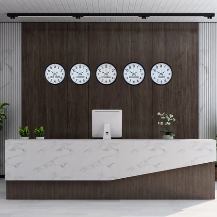 Standart Dünya Saatleri 5’li Siyah Set 36 cm iegxx
