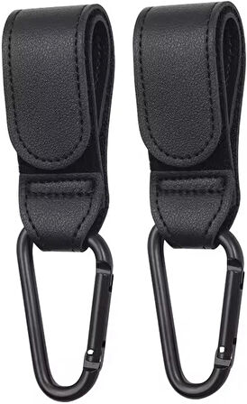 Microcase Portatif İşlevsel Yük Eşya Poşet Taşıma Kancası Bebek Arabası Kancası 2 Adet - GRİ AL4998