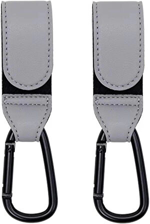 Microcase Portatif İşlevsel Yük Eşya Poşet Taşıma Kancası Bebek Arabası Kancası 2 Adet - PEMBE AL4998